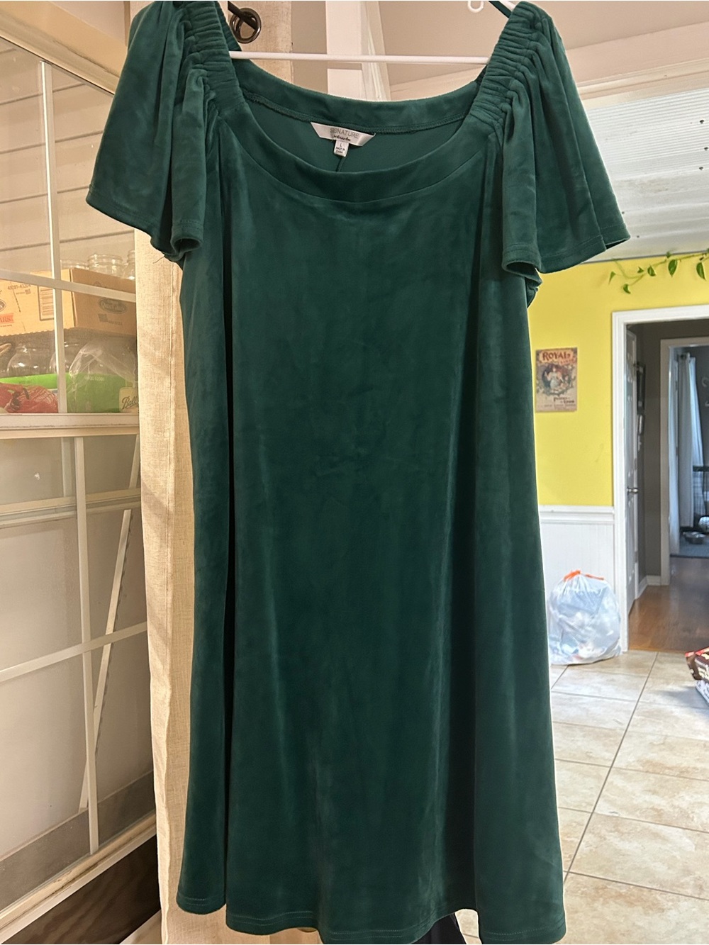 Signature Emerald Green Velvet Midi Dress